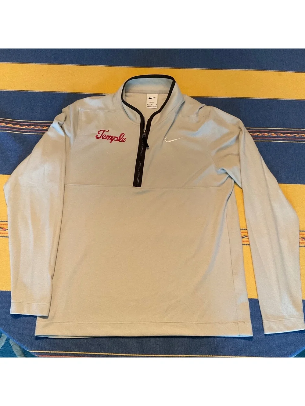 Nike Temple Light Gray 1/4 Zip Med